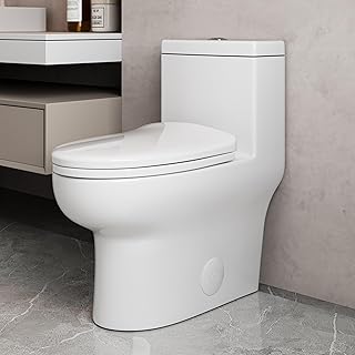 Sponsored Ad - HOROW HR-ST076WD Dual Flush Elongated Toilet with Soft Close Seat, High-Efficiency Supply, Standard Bathroo...